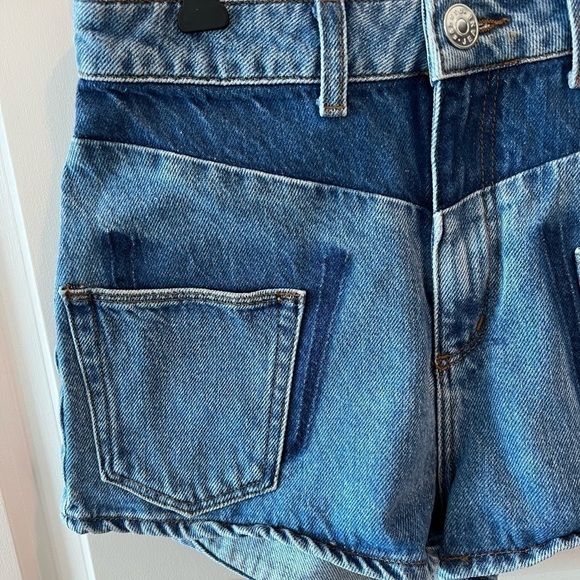 Sandro Paris Two-Toned Denim Shorts - Picture 2 of 13